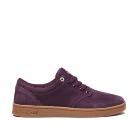 Mens Supra Low Top Shoes CHINO COURT Wine/gum | AU-36446